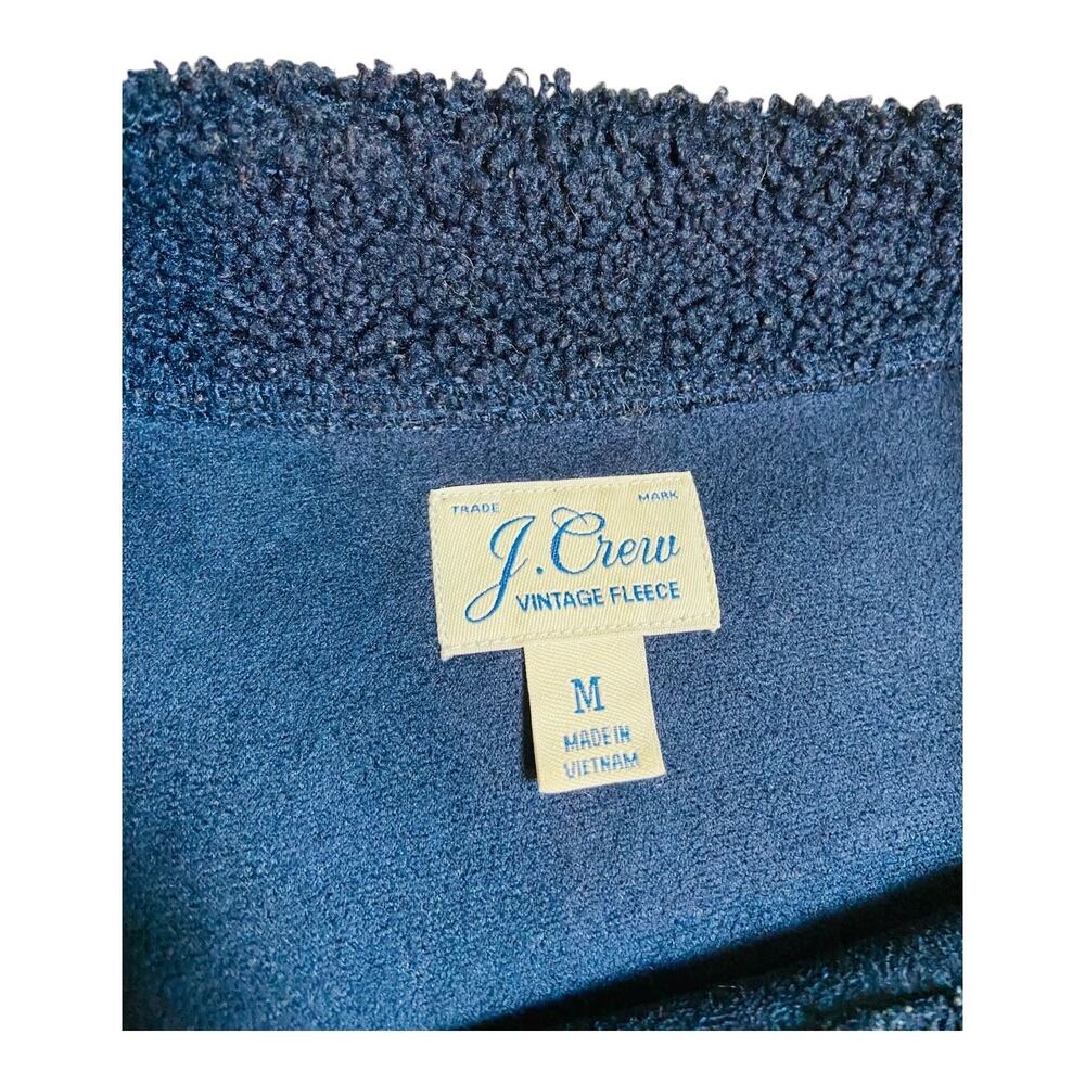 J.Crew Women Pullover Sweater Vintage Fleece Crew Neck Long Sleeve Blue Medium - Picture 4 of 10